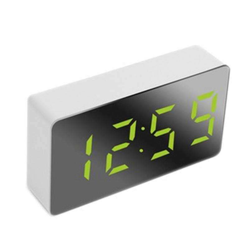 Mini Desk Alarm Clock Digital Travel Clocks for Home Decor,green