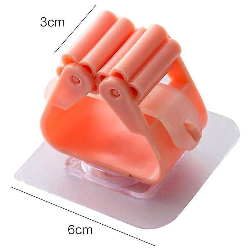 6pcs Heavy Duty Kitchen Hooks Broom Tool Mop Holder Wall Mounted