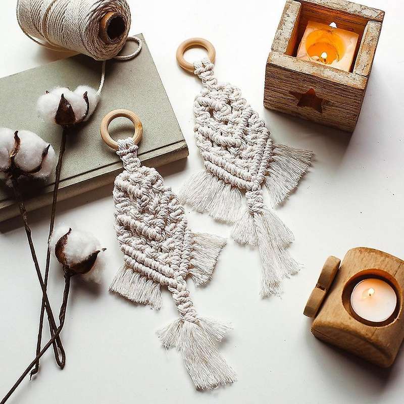 2pcs Tapestry Nordic Style Handmade Wall Hanging Toys Kids Room Decor