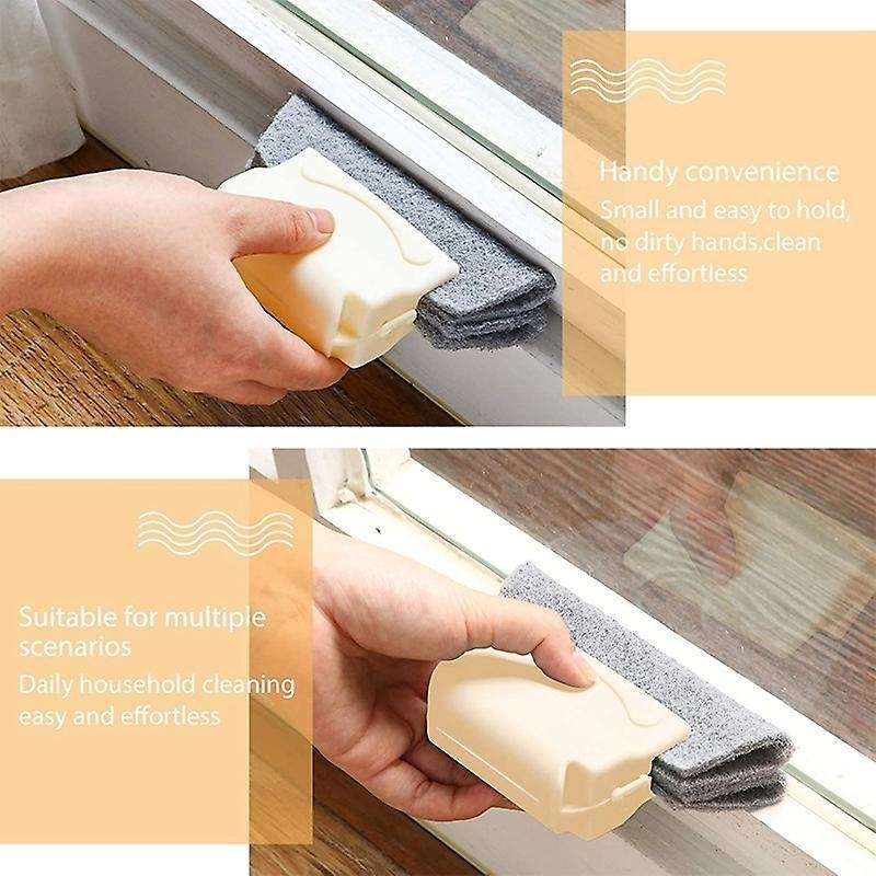 Hand-held Groove Cleaner Scouring Crevice Brush for Door 6 Pieces