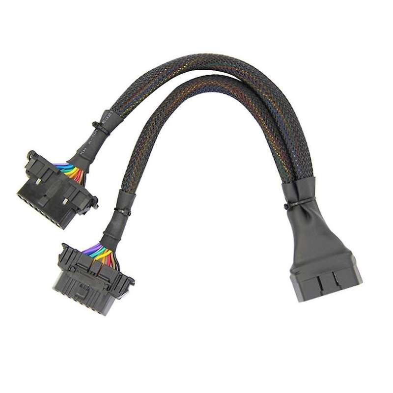 1x Male and 2x Female Extension Cable Adapter (1ft/30cm) (1pack)
