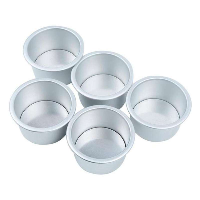 5pcs Set Mini Cake Baking Mold with Removable Bottom Helps