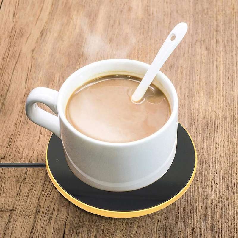 Coffee Warmer Coaster,usb Electric Heater for Office Home,gold 82 X 82 X 7mm