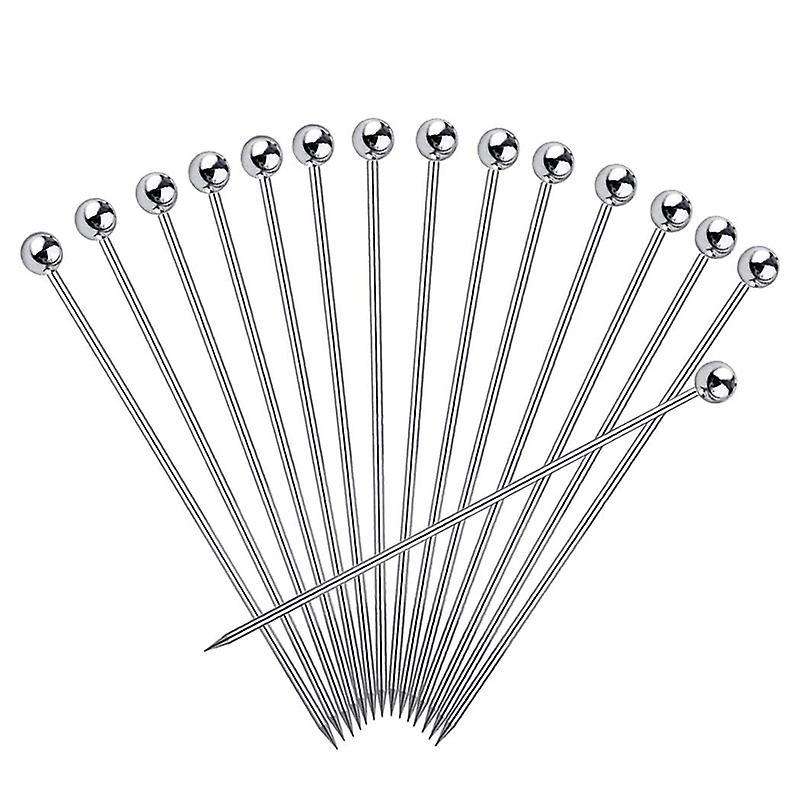 15pcs Cocktail Picks, 4 Inch Reusable Stainless Steel Martini Picks