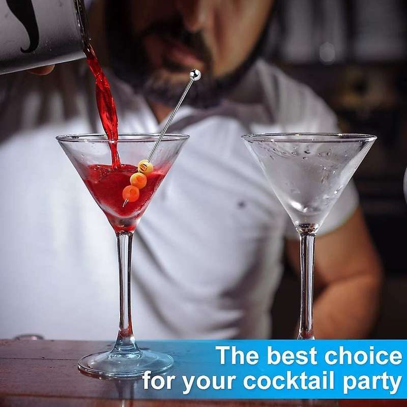15pcs Cocktail Picks, 4 Inch Reusable Stainless Steel Martini Picks