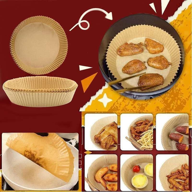 Air Fryer Paper Liners,100pcs Disposable Paper Liner for Air Fryer