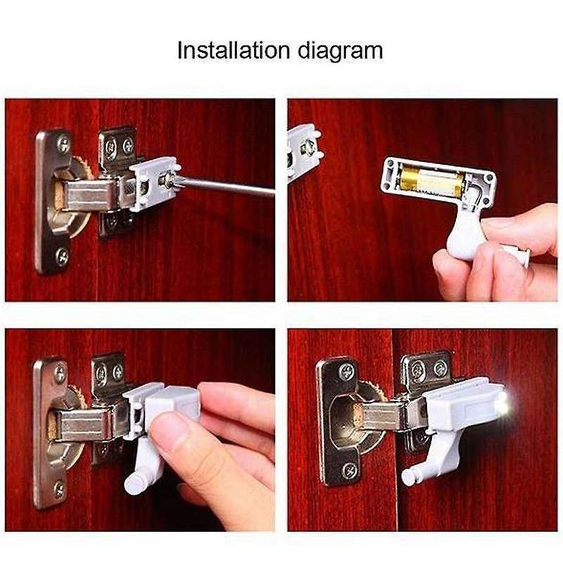 Hinge Led Sensor Light for Kitchen Cabinet ,bedroom 10pcs White Light