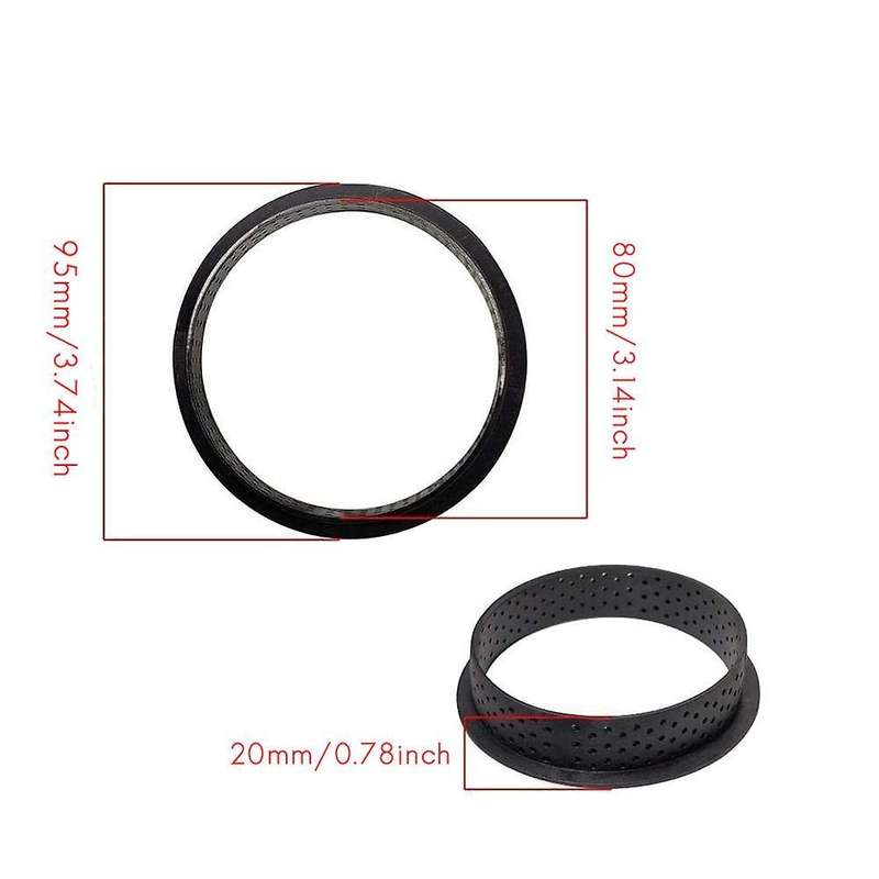 8pcs Round&oval Tart Rings Heat-resistant Perforated Cake Mousse Ring