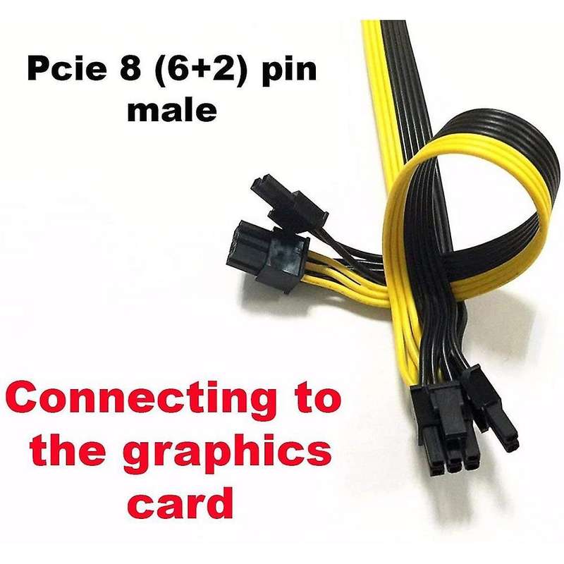 Pci-e 8 Pin Male to 8 Pin Male Power Cable for Evga Modular 60cm+20cm