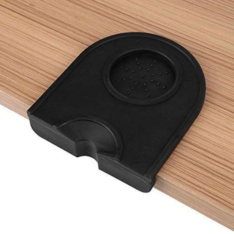 Silicone Coffee Tamp Mat, Coffee Tampering Corner Anti-skid (black)