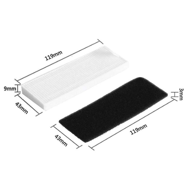 8 Pcs Hepa Filter for Conga 1090 Robot Vacuum Cleaner Parts