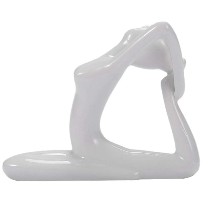 Abstract Art Ceramic Yoga Poses Yoga Lady Figure Statue Ornament #9