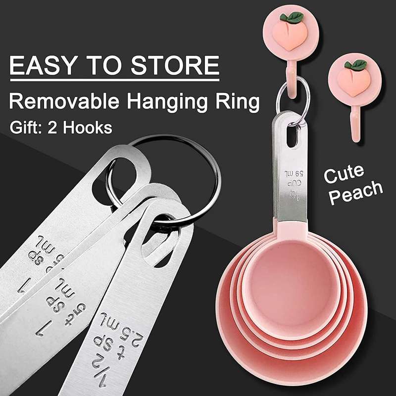 Measuring Cups and Measuring Spoons Set Of 8pcs, Stainless Steel