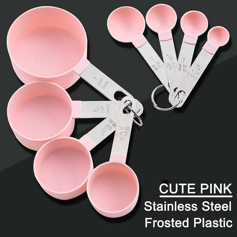 Measuring Cups and Measuring Spoons Set Of 8pcs, Stainless Steel