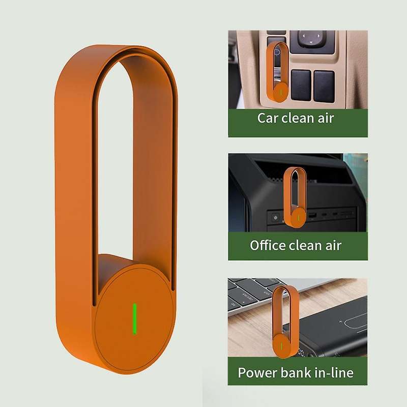 20 Million Negative Ion Usb Air Purifier for Area 31-40,orange