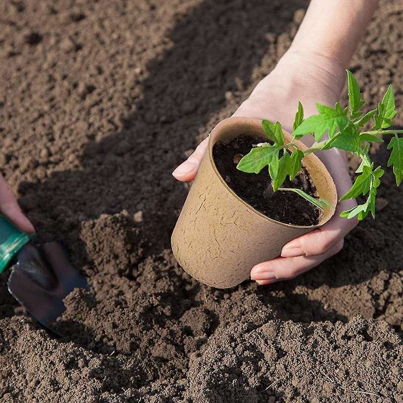 Peat Pots Seed Starter,plant Grow Pot Nursery Cup Home Gardening Tool