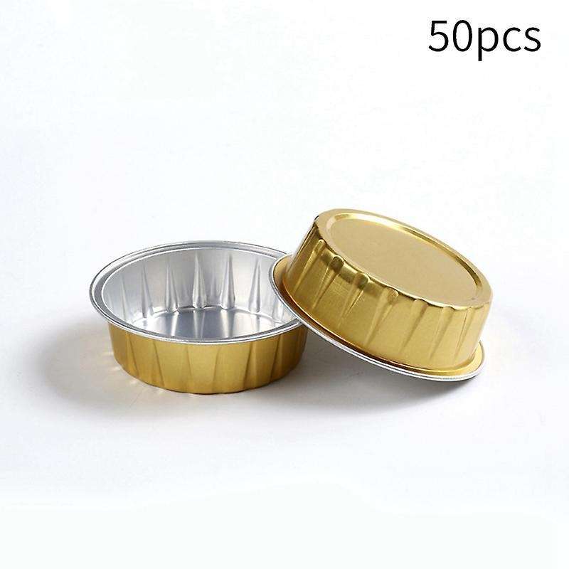 50pcs Disposable Aluminum Foil Bowl Baking Barbecue Aluminum Foil Box