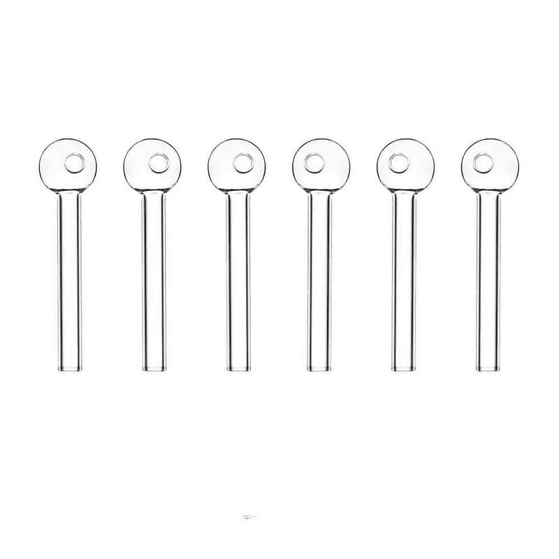 8 Pieces Of Transparent Reusable Glass Oil Lamp Burner