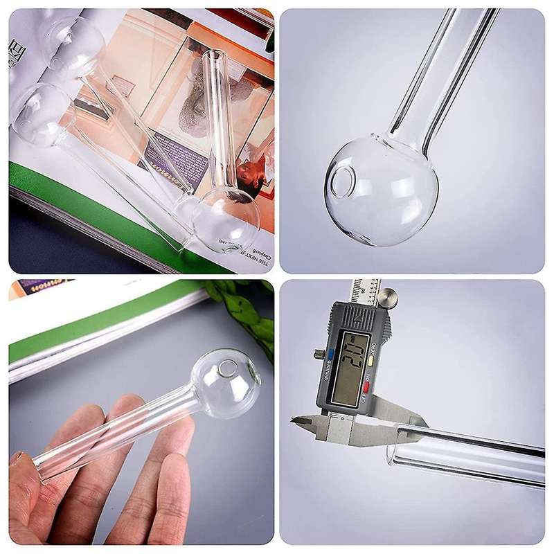8 Pieces Of Transparent Reusable Glass Oil Lamp Burner
