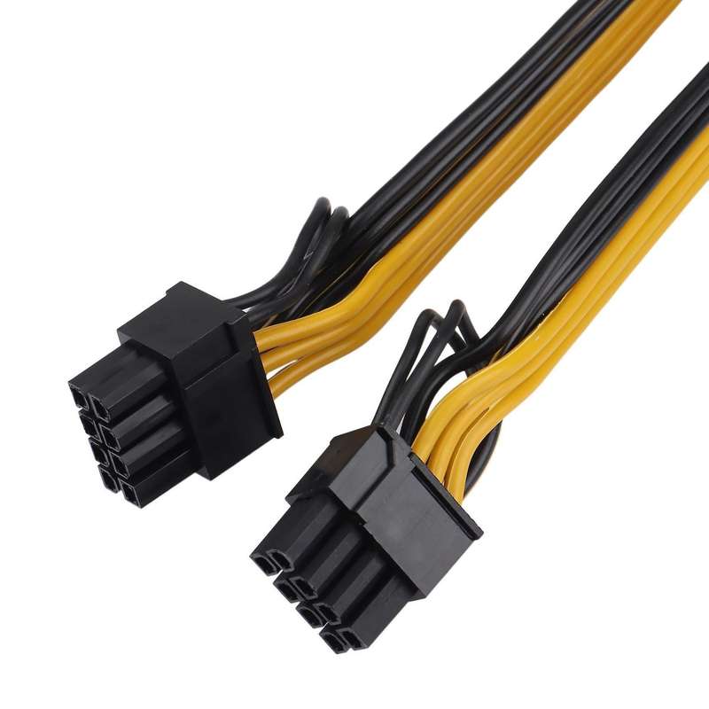 Graphic Card Power Supply Cable 6p+2p 10awg+16awg Cables for Mining