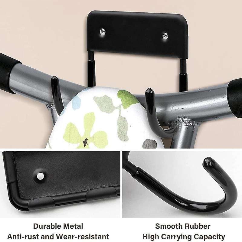 Ironing Board Hanger Iron Board Wall Mount for Laundry Rooms Black