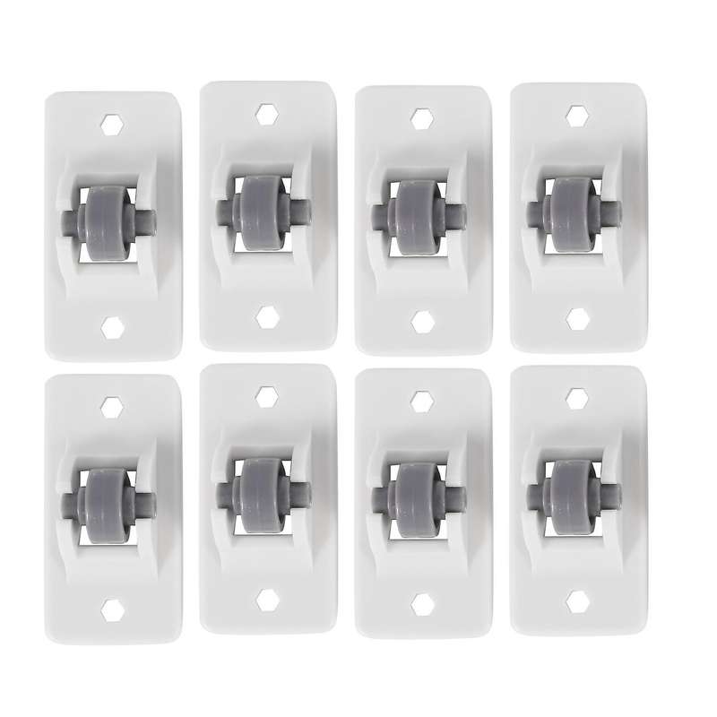 8pcs Adhesive Pulley Rollers for Storage Box Directional Wheels