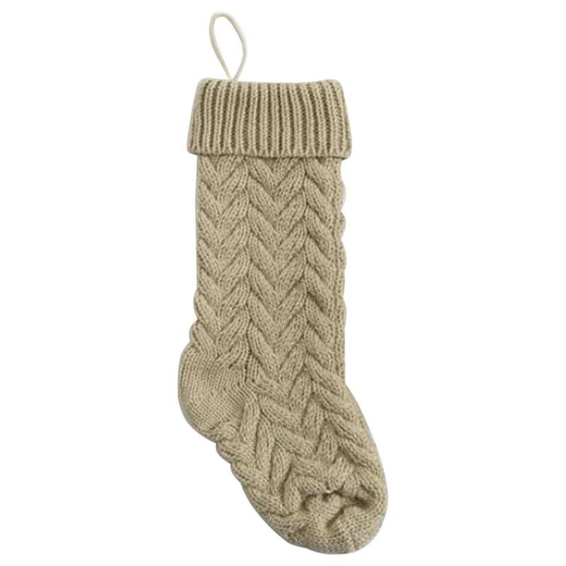 46cm Christmas Socks, Ornaments Knitted Woolen Ornaments Gift Linen