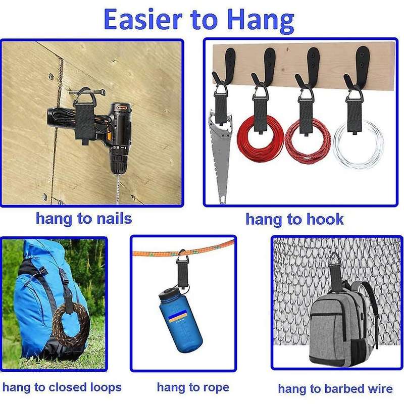 8pc Extension Cord Holder Organizer,16-inch Hook & Hanger with Buckle