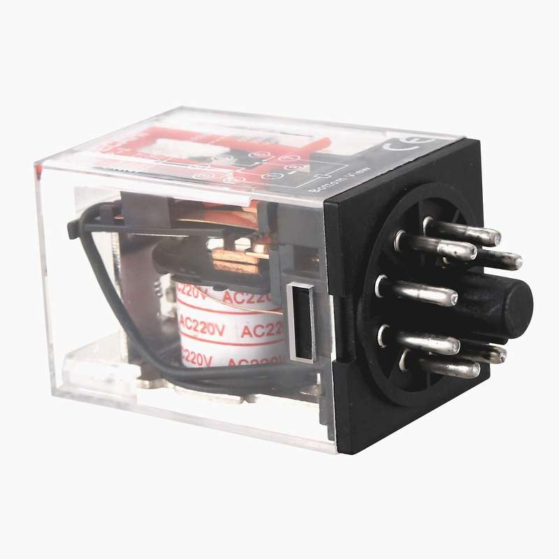 Mk2p-i Clear Shell Dpdt Ac220v Coil Power Relay Socket Base