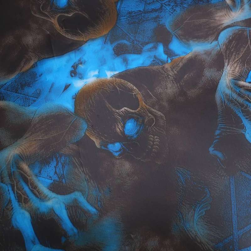 Blue Eyes Water Transfer Skull Film Pva Dipping Hydrographics 0.5mx2m