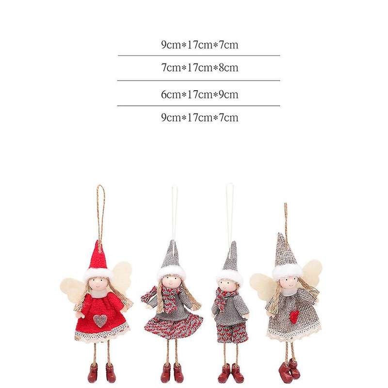 Angel Doll Ornaments Merry Christmas Decorations Gray Skirt Girl
