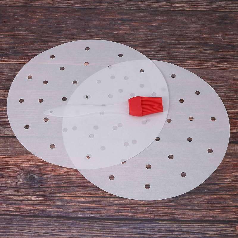 100 Pack Air Fryer Parchment Paper Liners - 9 Inch Parchment Paper