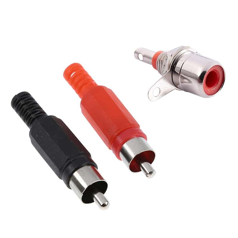 Jack Panel Mount Rca Female Socket Connectors Adapter 20pcs
