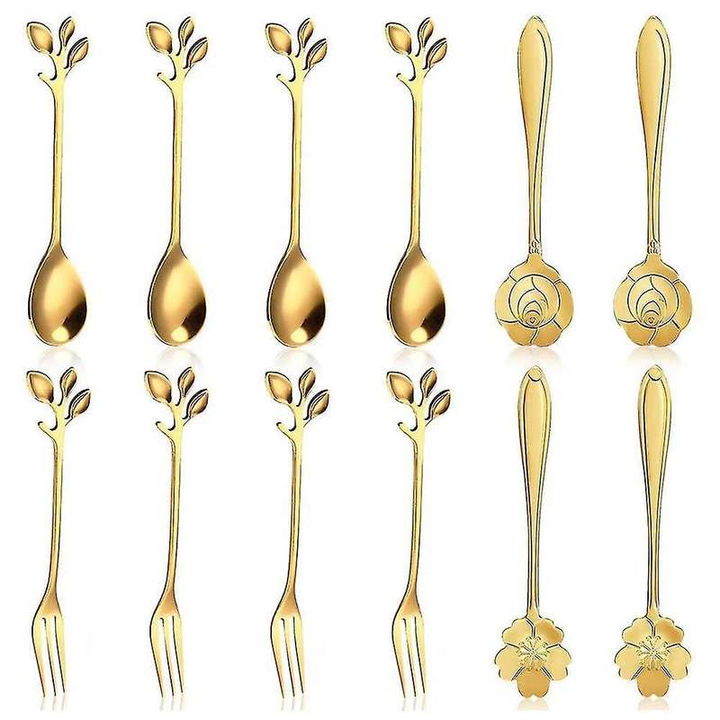 Appetizer Forks Metal Dinner Forks for Dessert Coffee Tea Stirring