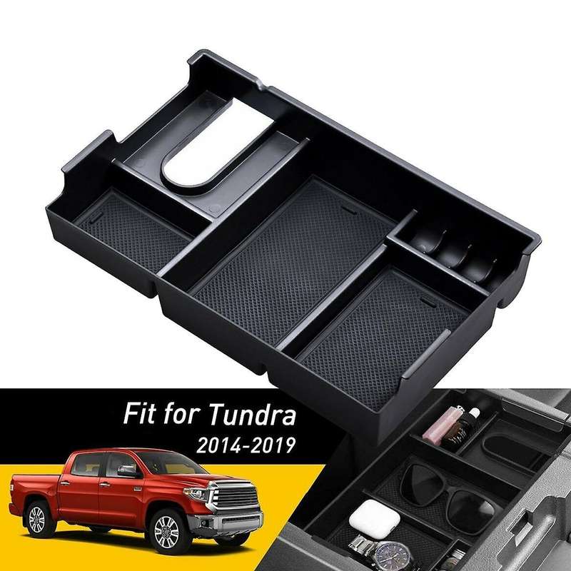 For 2014-2019 2020 Toyota Tundra Armrest Storage Box Tray Glove Box