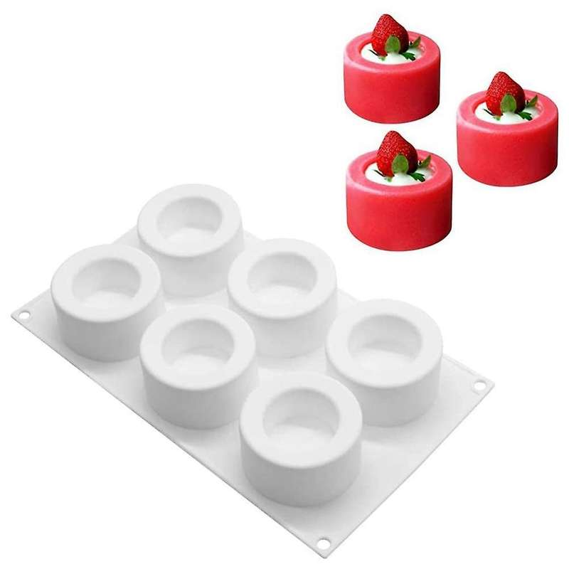 6 Compartments Silicone Pudding Cup Cake Mold Diy Baking Mold