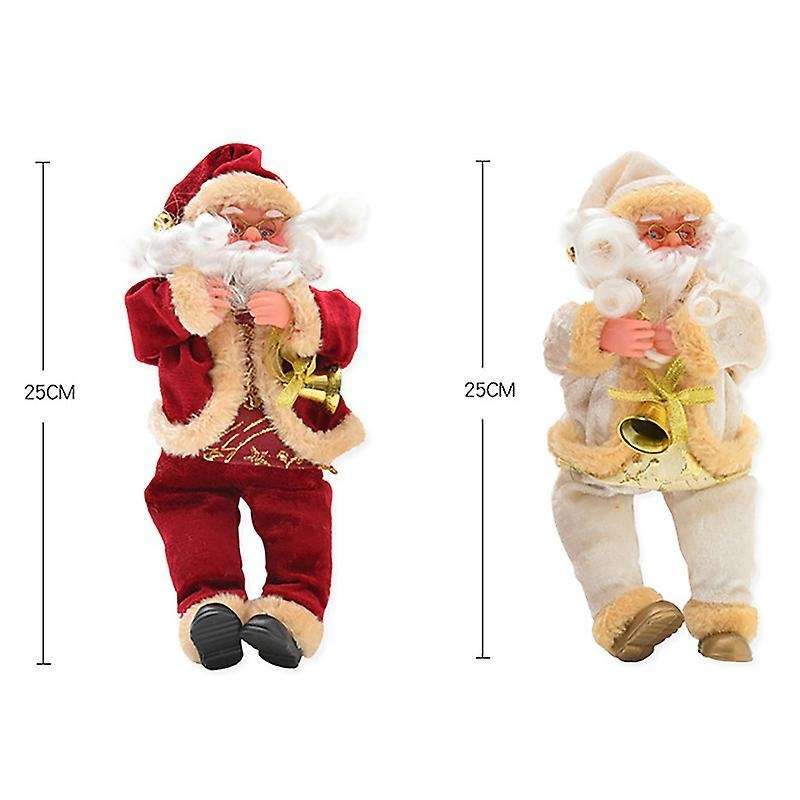 Goods Sitting Santa Doll Home Furnishing Xmas Decor Red