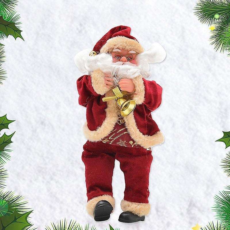 Goods Sitting Santa Doll Home Furnishing Xmas Decor Red