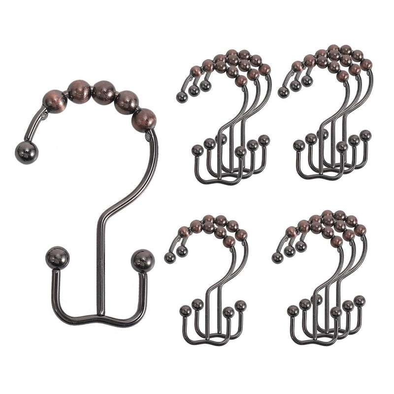 12pcs Stainless Steel Shower Curtain Rings Shower Hooks for Curtain