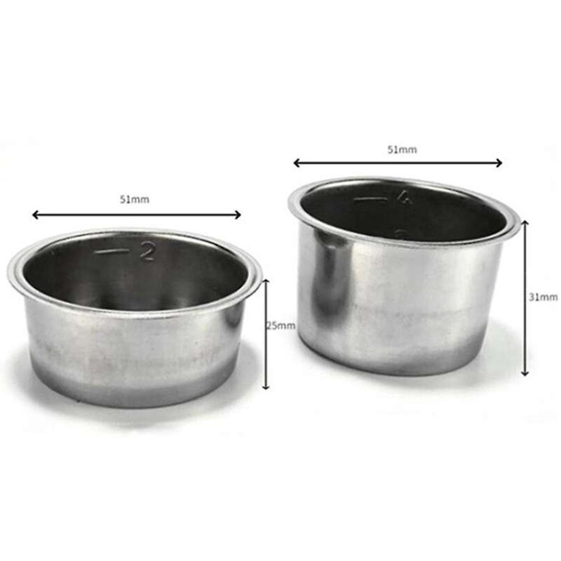 4pcs 51mm Coffee Filter Filter Basket for Delonghi Espresso Machine