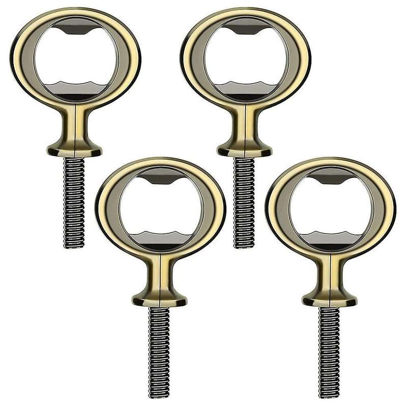Diy Beer Bottle Opener Stainless Steel Flat Bottle Opener 4pc Bronze