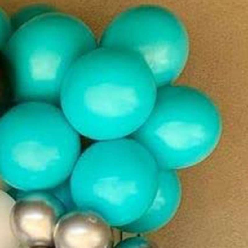 Teal Balloons Latex Party Balloons, 12 Inch Round Helium Balloons