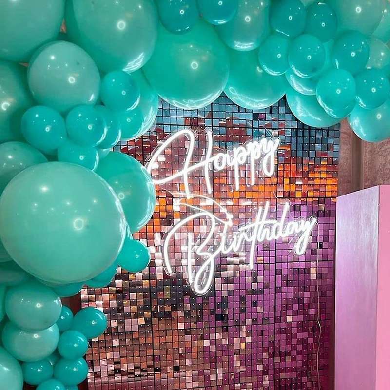 Teal Balloons Latex Party Balloons, 12 Inch Round Helium Balloons