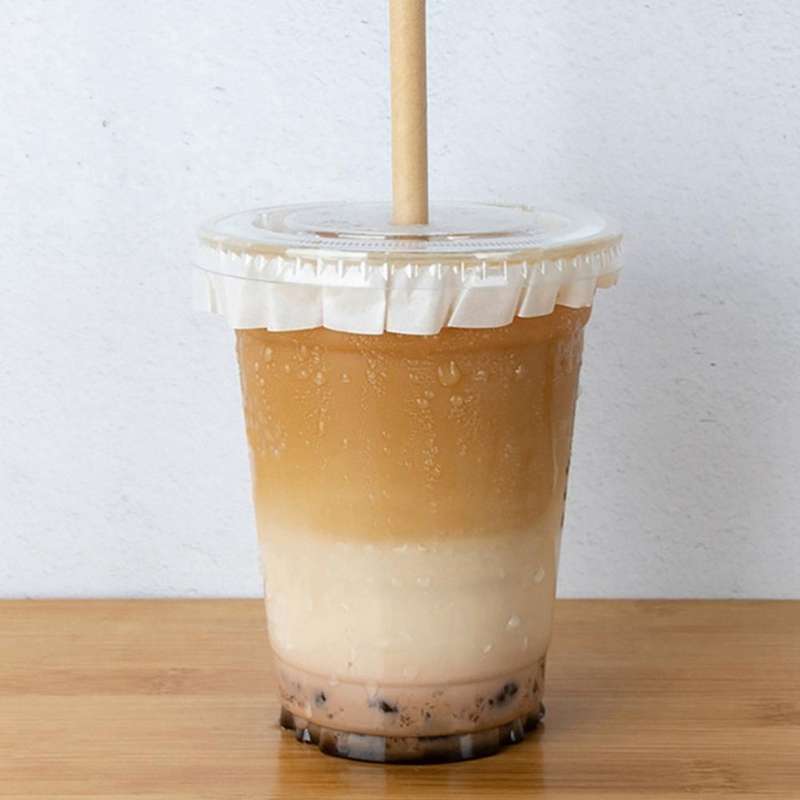Round Shape Leak Proof Paper Film Milk Tea Sealing for 7-9.5cm Cup