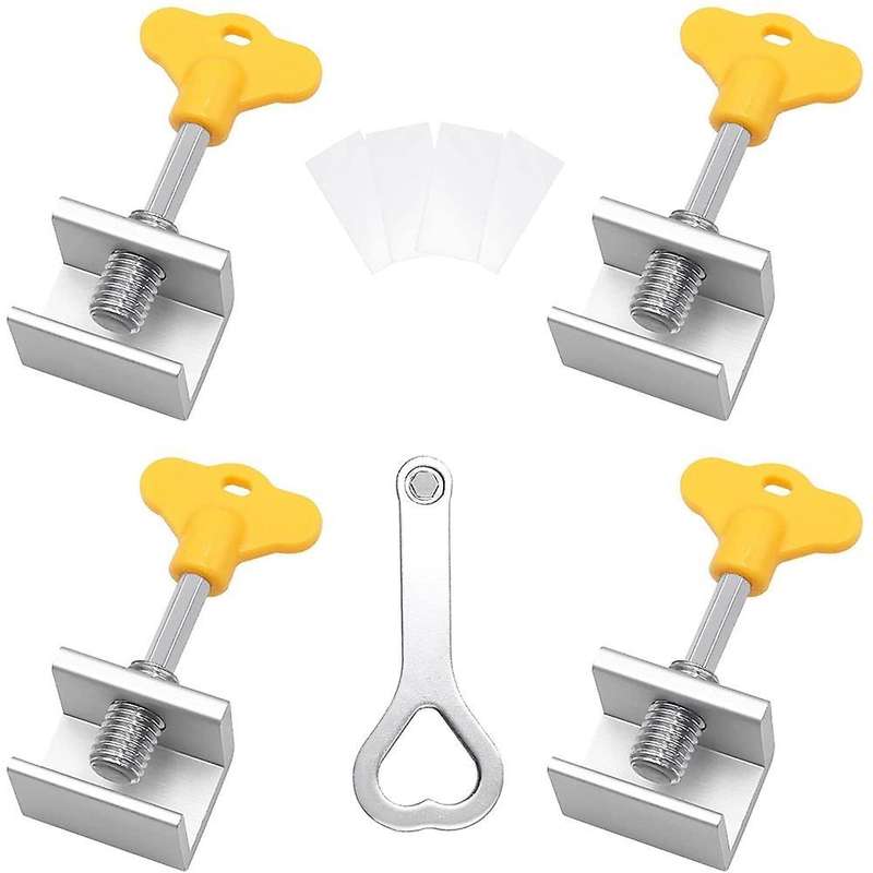 4sets Sliding Window Locks,with Key for Home,office and Public Places