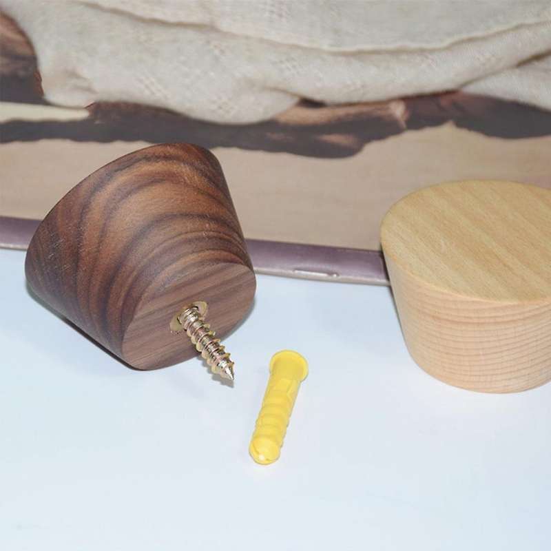 Nordic Living Room Round Wood Coat Hook Wall Decoration Hook B
