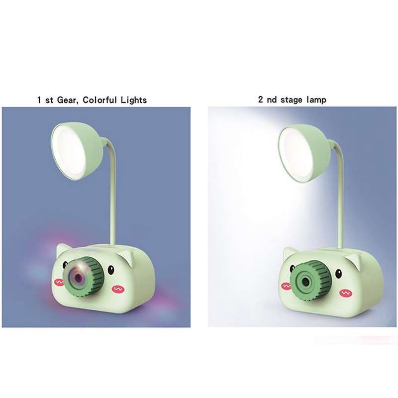 Led Usb Rechargeable Table Desk Lamp Cute Cartoon Pen Holder