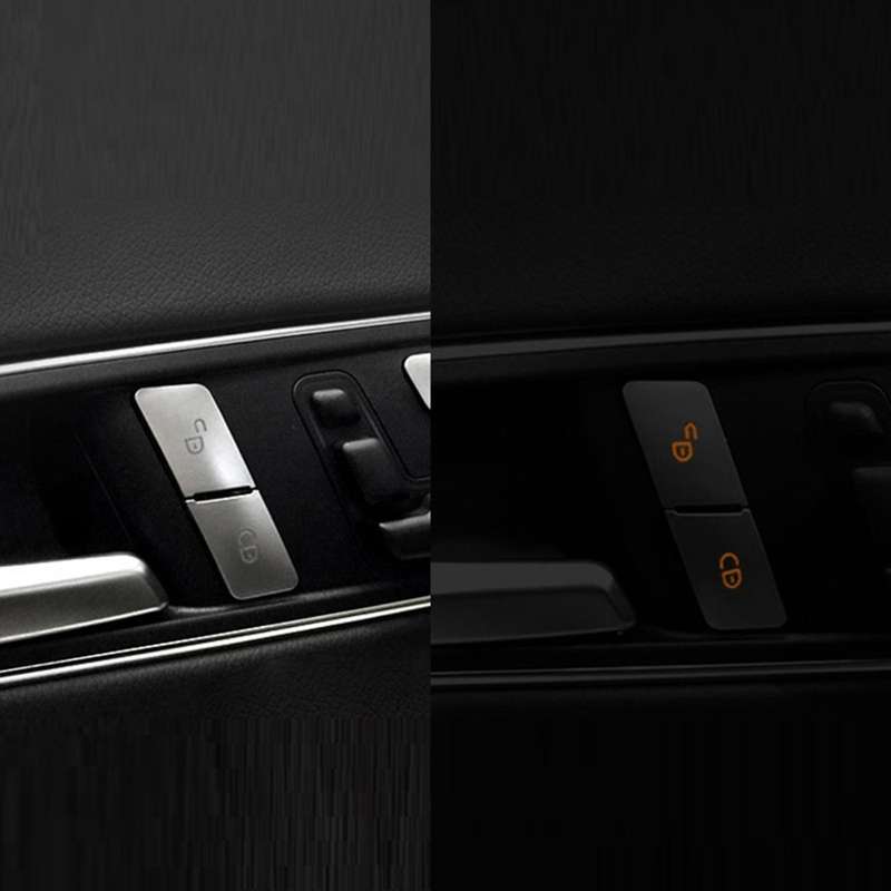 For Mercedes Benz A B C E Glk Class Door Lock Unlock Buttons Stickers
