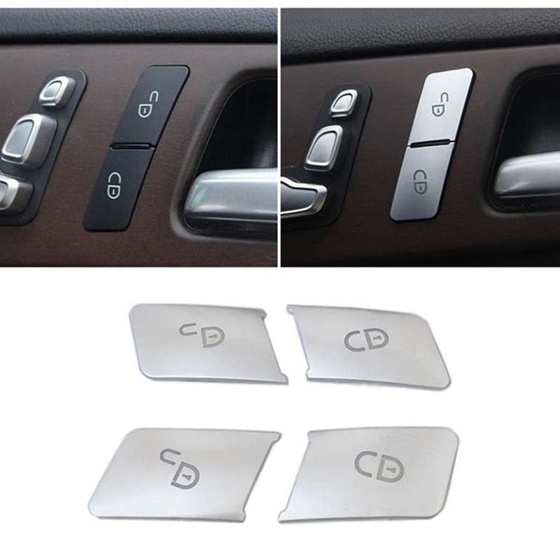For Mercedes Benz A B C E Glk Class Door Lock Unlock Buttons Stickers
