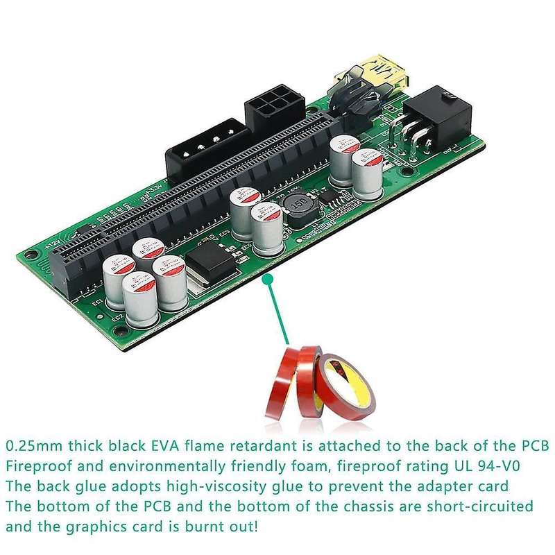 1 Pcs 010-x Pcie Riser 1x to 16x Graphic Extension for Gpu Btc Mining